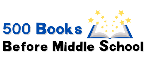 500 Books before Middle School with an open book