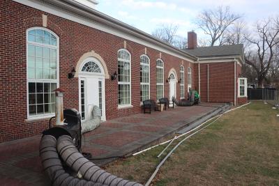 heating units going into the building