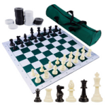 Chess & Checkers Set Board & Pieces