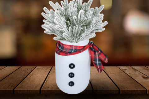 Snowman Vase